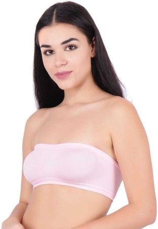 TEUSEY Women's lace Tube Bandeau Bra Lightly Padded with Removable