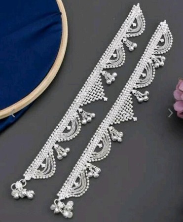 Fancy silver payal designs with deals price