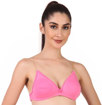 TAUSHI DOUBLE CLOTH -Limsy-Bra-Red Women Everyday Non Padded Bra