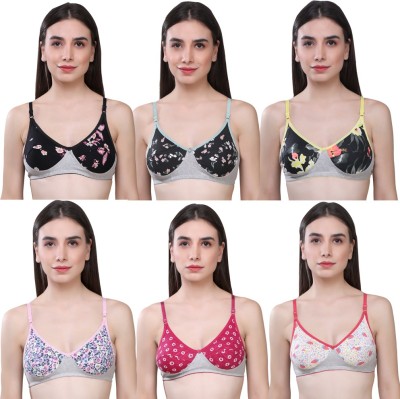 L Fashion Women's Cotton Blended Non Padded Non-Wired Regular Bra