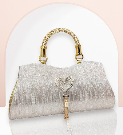 Silver sales clutches online
