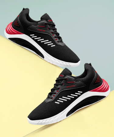 Complete black sports shoes top