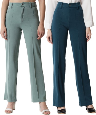 Foxter Regular Fit Women Multicolor Trousers - Buy Foxter Regular Fit Women  Multicolor Trousers Online at Best Prices in India