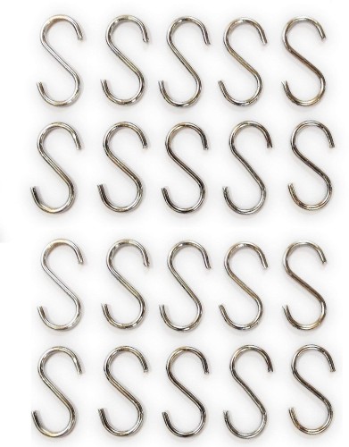 Anne-kee 3 INCH Metal S Hook Pronged Hanging Hanger Hooks for