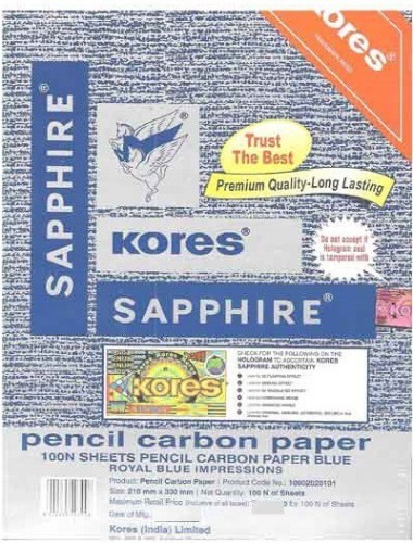 Kores Tracing Carbon Paper - (White, 210 x 330 mm) - Set of 50 Sheets -Free  Ship