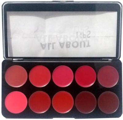 Beauty All about Lip Palette with 10 Pigmented colors Creamy Matte Finish  Lip