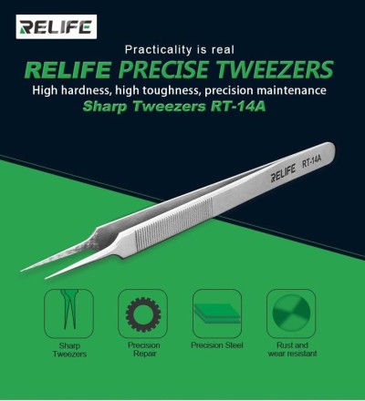 Precision Tweezers for Watch & Jewelry, Antimagnetic Tweezers High Hardness  Stainless Steel Watch Tweezer + Watch Repair Tweezers for Men & Women(1#)