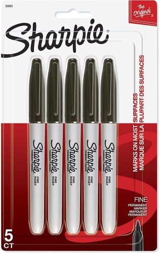 Sharpie 37001 Permanent Markers Ultra Fine Point Black 12 Count