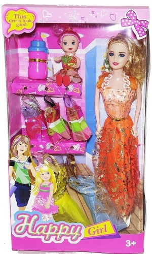 HAPPY TOYS & GAMES Doll Toy for Girl, Small Doll & Five Multicolor Very  Beautiful Dresses - Doll Toy for Girl, Small Doll & Five Multicolor Very  Beautiful Dresses . Buy Fashion