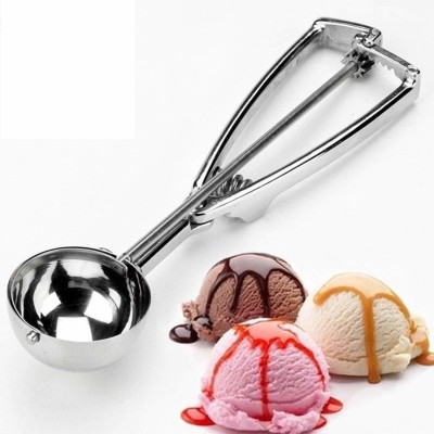 Stainless Steel Ice Cream Scoop With Easy Trigger Cookie Watermelon Dough  Spoon