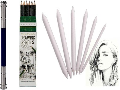 mixale Camlin High Quality Drawing Pencil With Paper  Blending Stumps - Drawing Art Set