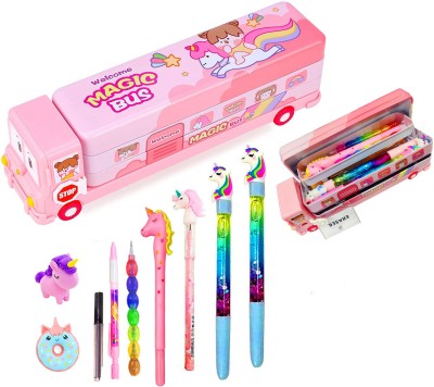 YAKONDA Big Pouch/Unicon Pen/Moti Pencil/Rubber set School  Kit Student&Kids School - School Kit Student&Kids School/Home  Project/Stationery Kit