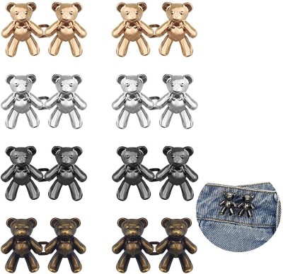 Cute Bear Button Pins for Jeans, No Sew and No Tools Instant Pant Waist  Tightener, Adjustable Jean Buttons Pins for Loose 1Sets
