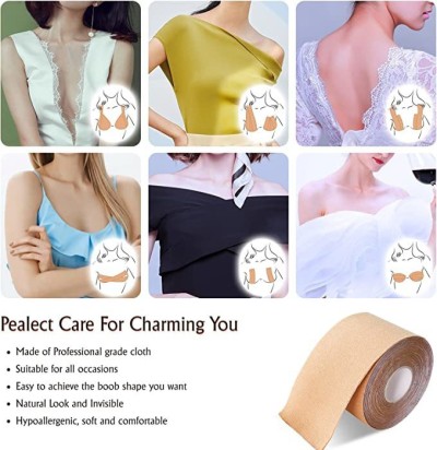Tomkot Breast Lift Tape Waterproof boob tape Adhesive push up tape  Breathable Chest Support Tape, Invisible