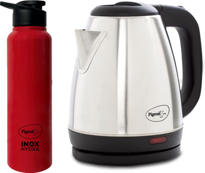 Pigeon Kettle+Water Bottle Electric Kettle with Bottle 1.5 L, Silver