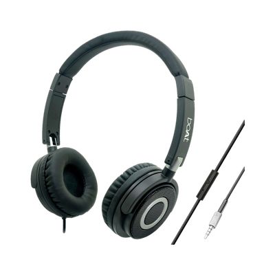 boAt boAt BassHeads 900 Wired Headphones Wired Headset Carbon Black, On the Ear