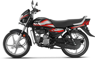 Hero HF Deluxe Non i3S-Self Booking for Ex-Showroom Price (Black Red)