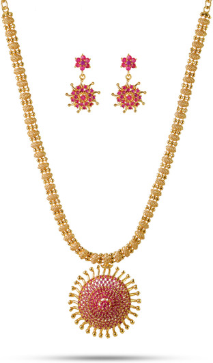 LOVELY DREAMS One Gram Gold Plated Fashion Traditional Necklace for Women & Girls Gold-plated Plated Copper Necklace