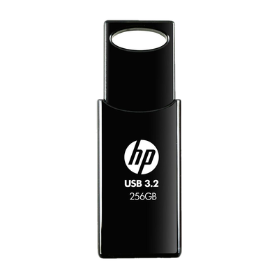 HP 712w 256GB USB 3.2 Flash Drive Black 256 GB Pen Drive Compatible with Laptop USB 3.2 Plastic Case (Black)