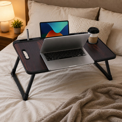 XAIPRO Wood Portable Laptop Table Finish Color - Wood dark, DIY(Do-It-Yourself)