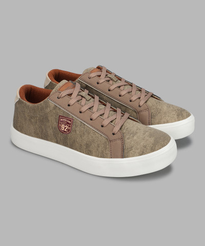 WOODLAND Lace Up Lightweight Breathable Comfortable Daily Use Casuals For Men Khaki , 9
