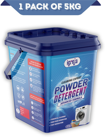 Bright Like New Matic Front/Top Load Cleaning Expert Blue Detergent Powder 5 kg Detergent Powder (Fresh)