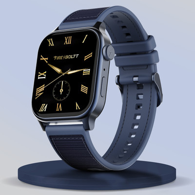 Fire-Boltt Fire-Boltt Rise Force 1.85 BT Calling, Nylon Fluoroelastomer Hybrid Strap Rotating Crown Smartwatch (Ocean Navy Strap, Free Size)