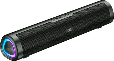 boAt Aavante 2.0 150, RGB LEDs, 5 Hrs Battery, TWS Feature 16 W Bluetooth Speaker Premium Black, 2.0 Channel