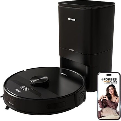 EUREKA FORBES SmartClean Auto Bin S2, 9000Pa High Suction Robotic Vacuum Cleaner Robotic Floor Cleaner (WiFi Connectivity) Black