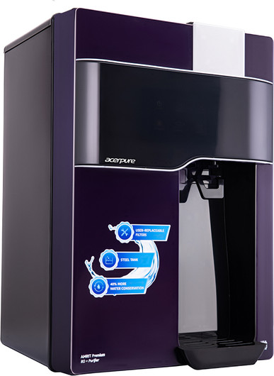 Amrit Premium | DIY Fliter Replacement | 24 Months Free Fliter 6.5 L RO Water Purifier Stainless Steel Tank | 6 Stage Purification | Suitable for Bore