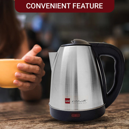 cello Electric Kettle Quick Boil Popular Black 1.5 Ltr Electric