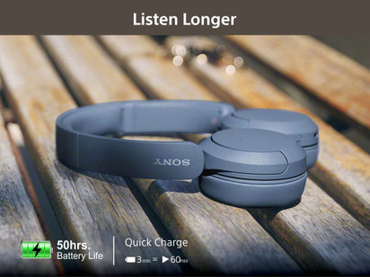 SONY WH CH520 with 50 Hrs Playtime DSEE Upscale Multipoint