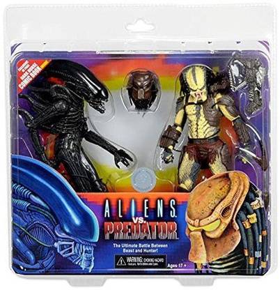 NECA Alien Vs. Predator 7 Inch Action Figure 2 Pack With Mini Comic