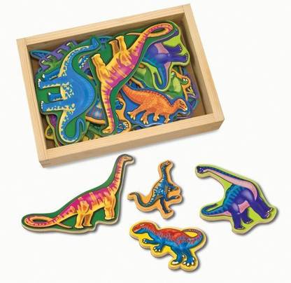 MELISSA & DOUG Wooden Dinosaur Magnets