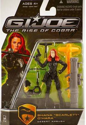 G.I. Joe The Rise of Cobra 3 3/4" Action Figure Shana "Scarlett" O' Hara (Desert Ambush)
