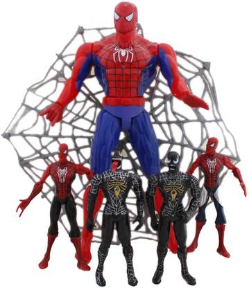 Tootpado The Amazing Spiderman Super Hero, Set of 5 Action Figures - Smart Toys For Kids