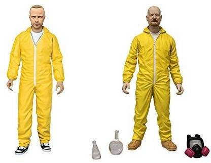 Mezco Toyz Breaking Bad: Walter White & Jesse Pinkman In Yellow Hazmat Suits Action Figure