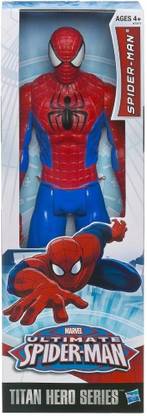 FUNSKOOL Marvel Ultimate Spiderman Titan Hero Series Spiderman Figure 12 inch