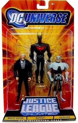 MATTEL DC Universe Justice League Unlimited Fan Collection Bruce Wayne Batman, Warhawk