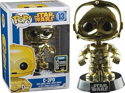 Funko Pop Vinyl Star Wars Metallic C3Po 2015 Summer Convention