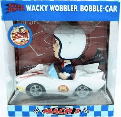 Anime Speed Racer In Mach 5 Car Bobblecar