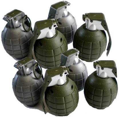 Army Lot of 8 Kids Toy B/o Grenades for Pretend Play