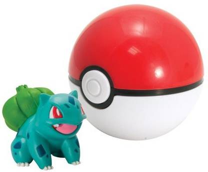 Tomy Pokemon Clip And Carry Poke Ball Bulbasaur Action Figure