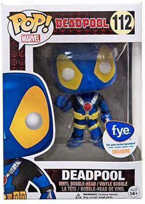 Funko Pop! Marvel Deadpool Blue X-Men Colors #112 Fye Exclusive F.Y.E.