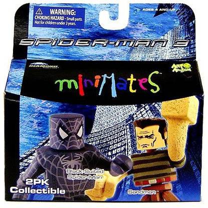 MARVEL Minimates Spider Man 3 Black Suited Spider Man and Sandman
