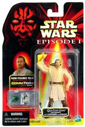 Toy Rocket Star Wars Qui-Gon Jinn Jedi Master w/Lightsaber and Comlink 84107