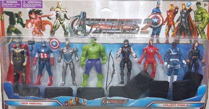 AS Avengers Action Figures of 8 Super Heroes