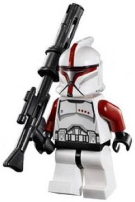 LEGO Minifigure Red Clone Trooper Captain from Republic Gunship