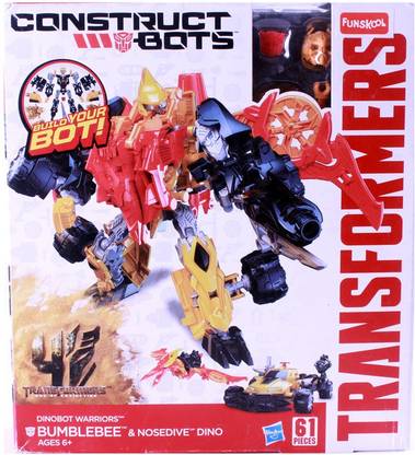 FUNSKOOL Transformers Construct Bots Bumblebee and Nosedive Dino