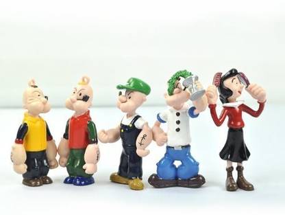 Popeye the Sailorman Popeye The Sailor Man 5 Piece Play Set Featuring Popeye